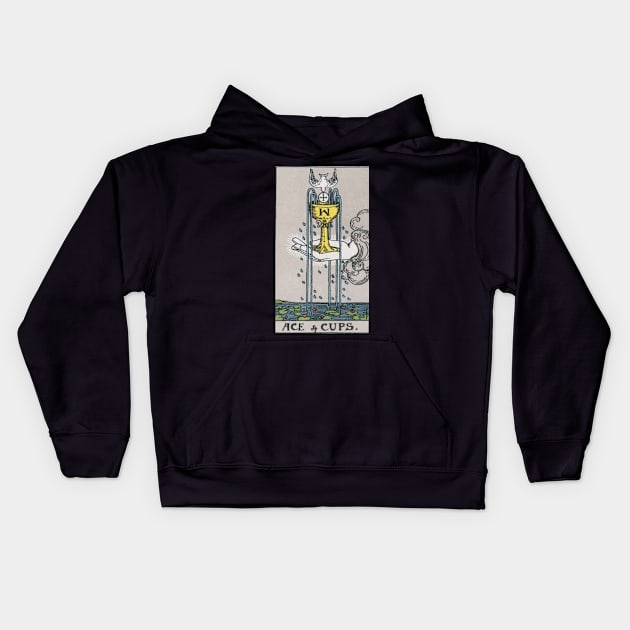 Ace of Cups - Tarot Card Kids Hoodie by Bootyfreeze